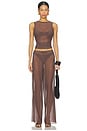 view 5 of 6 Riley Wide Leg Pant in Rosewood Mesh