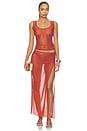 view 5 of 6 FALDA MAXI CLAUDIA in Ginger