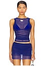 view 1 of 4 Claudia Tank Top in Midnight Mesh
