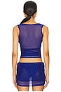 view 3 of 4 Claudia Tank Top in Midnight Mesh