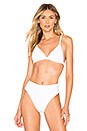 view 1 of 4 Tri Hard Triangle Bikini Top in White Wedding
