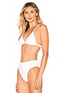 view 2 of 4 Tri Hard Triangle Bikini Top in White Wedding