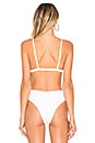view 3 of 4 Tri Hard Triangle Bikini Top in White Wedding