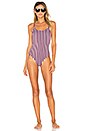 view 2 of 5 Sunday Session Reversible One Piece Swimsuit in Academy Stripe
