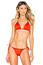 view 1 of 4 Heard It Triangle Bikini Top in Vermillion