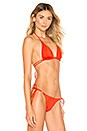 view 2 of 4 Heard It Triangle Bikini Top in Vermillion