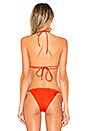 view 3 of 4 Heard It Triangle Bikini Top in Vermillion