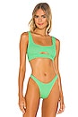 view 1 of 4 x BOUND The Sasha Bikini Top in Neon Green