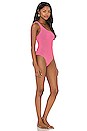 view 2 of 4 Oscar One Piece in Hot Pink Lurex Waffle