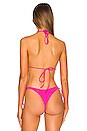 view 3 of 4 Andy Bikini Top in Bright Pink