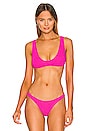 view 1 of 4 Scout Bikini Top in Bright Pink