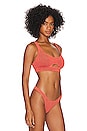 view 2 of 4 Sasha Bikini Top in Coral Lurex