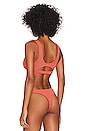 view 3 of 4 Sasha Bikini Top in Coral Lurex