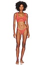 view 4 of 4 Sasha Bikini Top in Coral Lurex