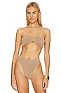 view 1 of 4 Blake Bandeau Bikini Top in Fawn Lurex