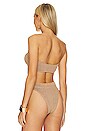 view 3 of 4 Blake Bandeau Bikini Top in Fawn Lurex