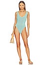 view 1 of 3 Mara One Piece in Aqua Lurex