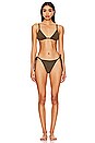 view 4 of 5 Luana Triangle Top in Cocoa Lurex