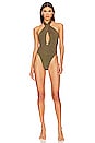 view 1 of 4 MAILLOT DE BAIN 1 PIÈCE TATIANA in Cocoa Lurex