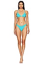 view 4 of 5 Luana Triangle Bikini Top in Cyan