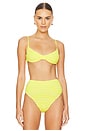 view 1 of 5 Gracie Balconette Bikini Top in Limoncello Stripe