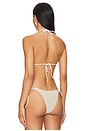 view 3 of 5 X GEORGIA FOWLER Ingrid Triangle Bikini Top in White Lurex