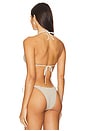 view 3 of 5 X GEORGIA FOWLER Ingrid Triangle Bikini Top in White Lurex