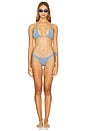view 4 of 5 X GEORGIA FOWLER Ingrid Triangle Bikini Top in Slate Blue Shimmer