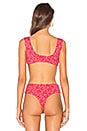view 4 of 5 Sunset 4 Way Reversible Bikini Top in Fireball Red