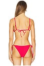 view 3 of 4 Luana Triangle Bikini Top in Nectarine