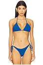 view 1 of 4 Ingrid Triangle Bikini Top in Lake