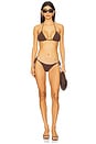 view 4 of 4 x REVOLVE Beaded Ingrid Triangle Bikini Top in Dark Chocolate Leopard Crinkle