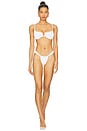 view 4 of 4 TOP BIKINI NORA in White Leopard Two Tone