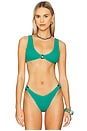 view 1 of 5 Ring Scout Crop Bikini Top in Aquatic Recycled