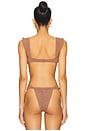 view 3 of 5 Georgia Balconette Bikini Top in Cocoa Butter Lurex