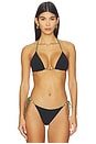 view 2 of 5 Indi Triangle Bikini Top in Martini & Black