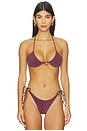 view 1 of 6 Ring Ingrid Triangle Bikini Top in Amarena Lurex Micro
