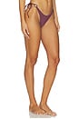 view 2 of 5 Ring Tie Side Vista Brief Bikini Bottom in Amarena Lurex Micro