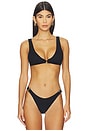 view 1 of 4 Ring Scout Crop Bikini Top in Black Shimmer