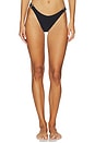view 1 of 4 Ring Scene Brief Bikini Bottom in Black Shimmer