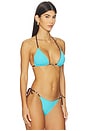view 3 of 5 Indi Triangle Bikini Top in Espresso & Cala
