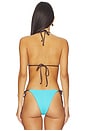view 4 of 5 Indi Triangle Bikini Top in Espresso & Cala