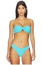 view 1 of 5 Ora Bandeau Bikini Top in Espresso & Cala