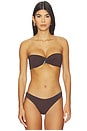 view 2 of 5 Ora Bandeau Bikini Top in Espresso & Cala