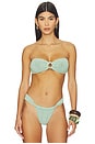 view 1 of 5 Blake Bandeau Bikini Top in Ice Blue Lurez