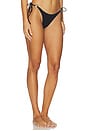 view 2 of 4 Vista Ring Tie Side Bikini Bottom in Black Shimmer