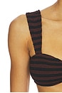 view 5 of 5 Ring Delphi Crop in Carob & Black Dot Stripe