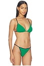 view 2 of 4 Idris Triangle Bikini Top in Jade Green
