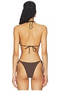 view 3 of 5 HAUT DE MAILLOT DE BAIN TRIANGLE AVEC PERLES INGRID in Walnut