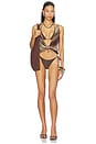 view 4 of 5 HAUT DE MAILLOT DE BAIN TRIANGLE AVEC PERLES INGRID in Walnut